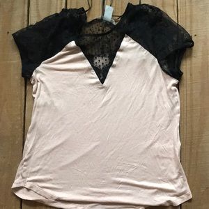 H&M lace detail top